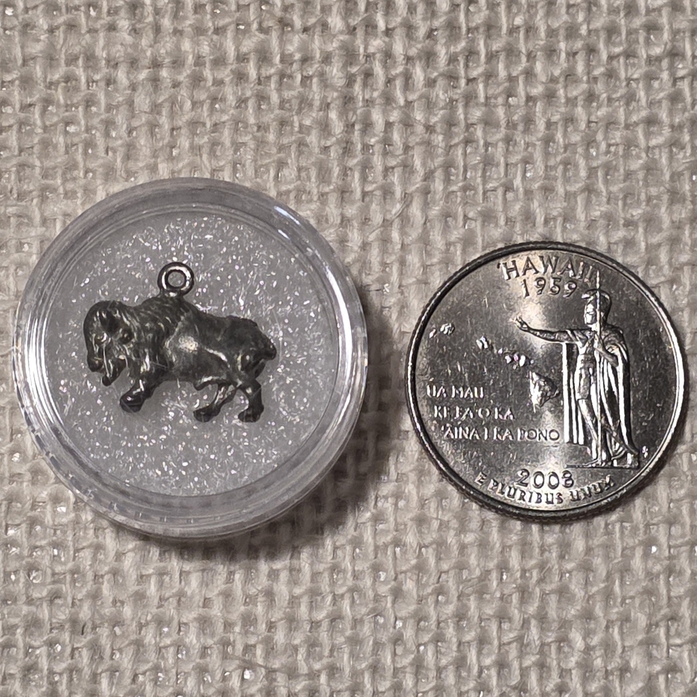 Antique Buffalo Charm - Picture 2 of 2